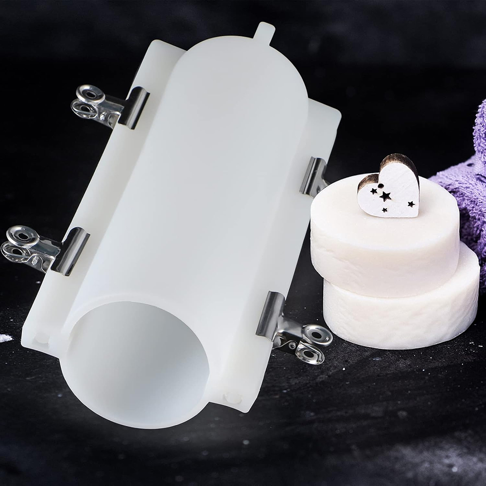 Candle Supplies Store - Cetakan Sabun Silinder Besar dengan Klip,