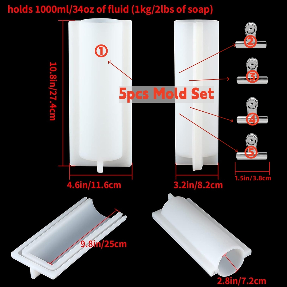 Cetakan Sabun Silinder Besar d - Candle Supplies Store ulasan dan harga