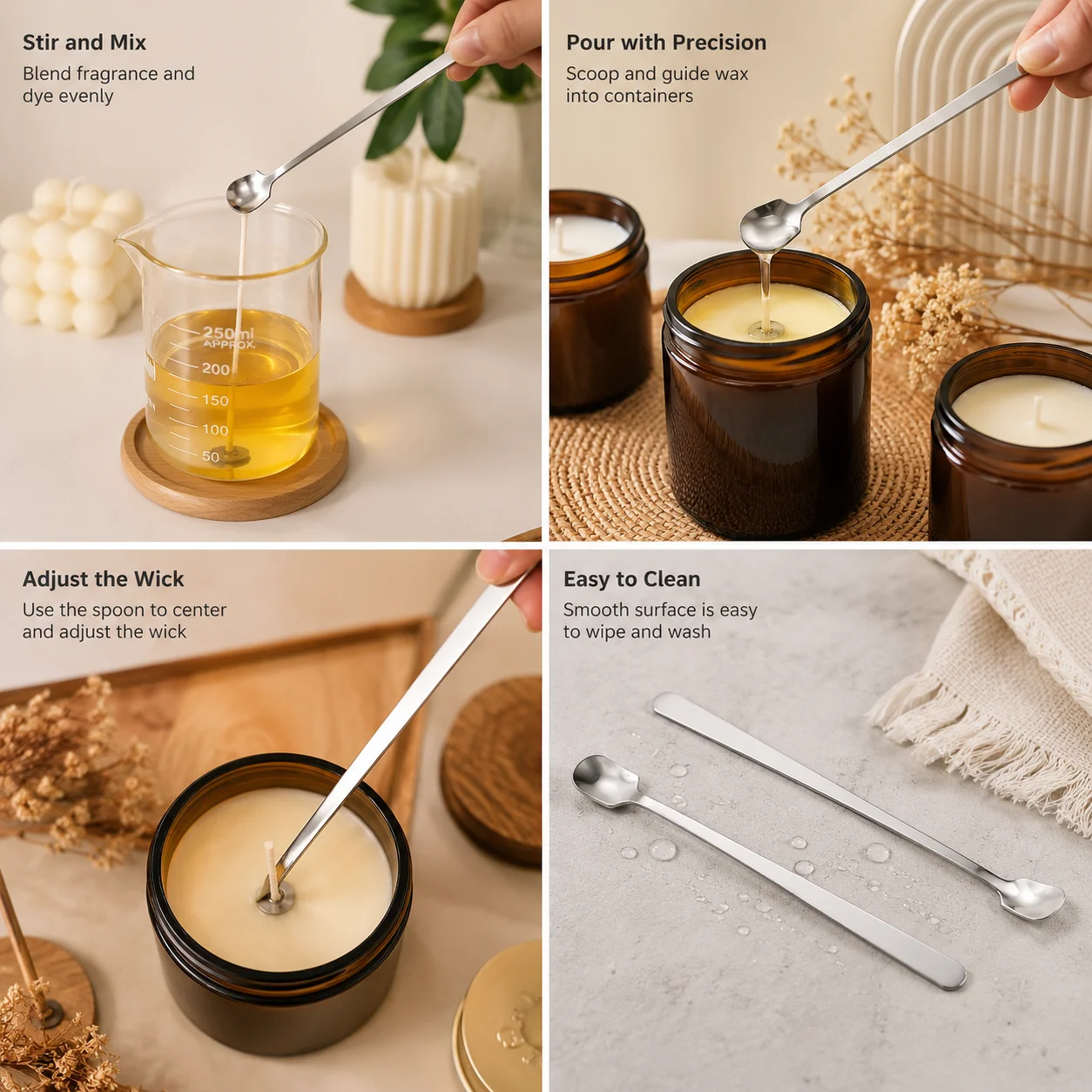 1/2PCS Set Sendok Pembuat Lili - Candle Supplies Bulk ulasan dan harga