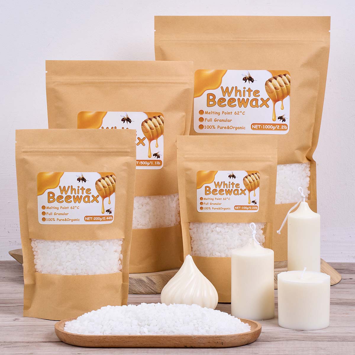 1000G Lilin Lebah Putih DIY Ba - Candle Supplies Bulk ulasan dan harga
