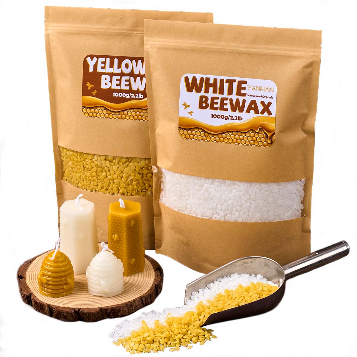 1000G Lilin Lebah Kuning Putih - Candle Supplies Bulk ulasan dan harga